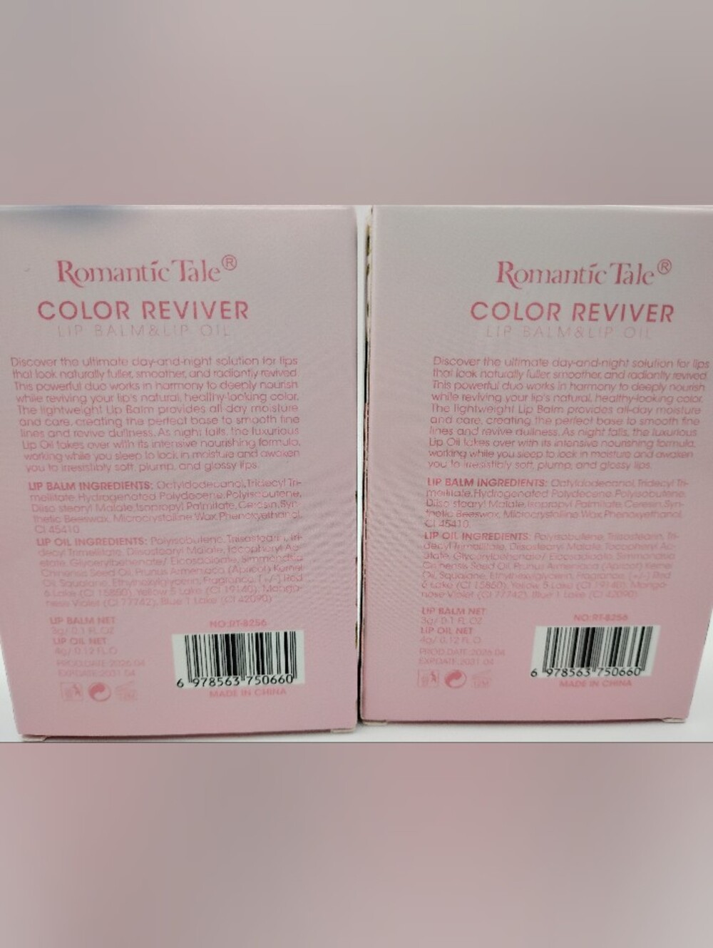 2 Sets Romantic Tale Pink Color Reviver Lip Balm + Hydrating Pink Lip Oil BNIB - Picture 5 of 5